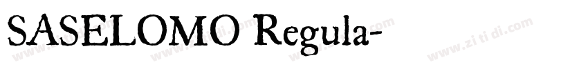 SASELOMO Regula字体转换